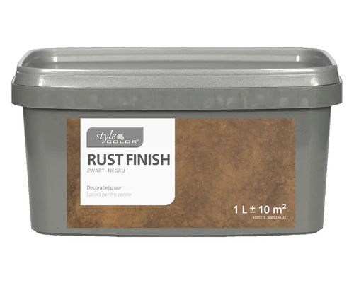 Lazurovací finiš pro vytvoření efektu rzi StyleColor Rust Finish 1 l černý