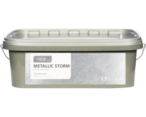 Barva na stěnu StyleColor Metallic Storm 2,5 l stříbro