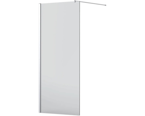 Walk In Jungborn SETTE 80 cm barva rámu stříbrná dekor skla čiré sklo Skleněná sprchová zástěna se stabilizační tyčí