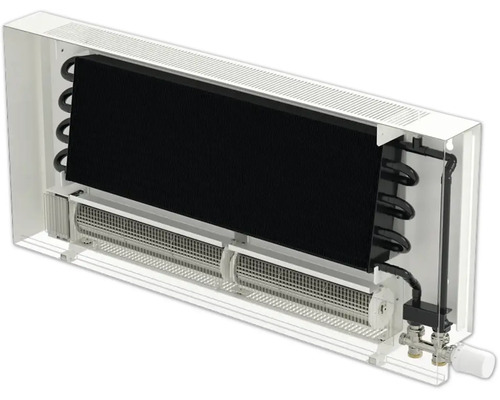 Průřez radiátorem s konvektorem