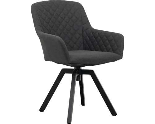 Otočná židle s područkami a kosočtvercovým vzorem