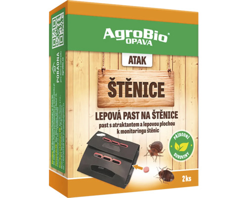 Lepová past k detekci, odchytu štěnic AgroBio ATAK 2 ks AgroBio Opava lepicí past na štěnice pro hubení škůdců