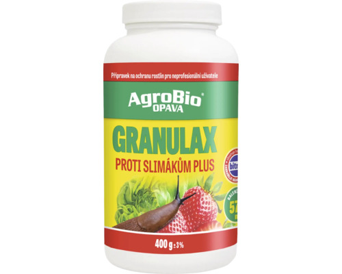 Granulovaný přípravek proti slimákům GRANULAX Plus 400 g Balení přípravku proti slimákům AgroBio Granulax