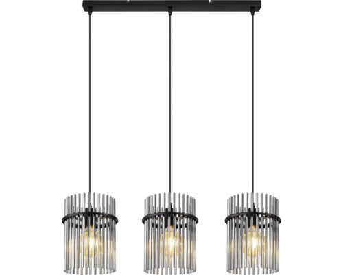 Závěsné svítidlo se třemi žárovkami a kovovými vzpěrami