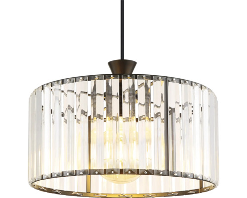 Závěsná lampa s křišťálovými skleněnými prvky pro stylové osvětlení
