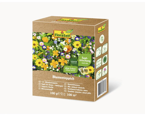 Směs nízkých letniček FloraSelf 100g FloraSelf směs semen květin pro květinový koberec