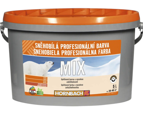 HORNBACH MIX Sněhobílá profesionální barva BK 5 l báze C-0