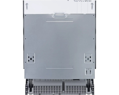 Pohled zezadu na myčku nádobí pro ilustraci instalace