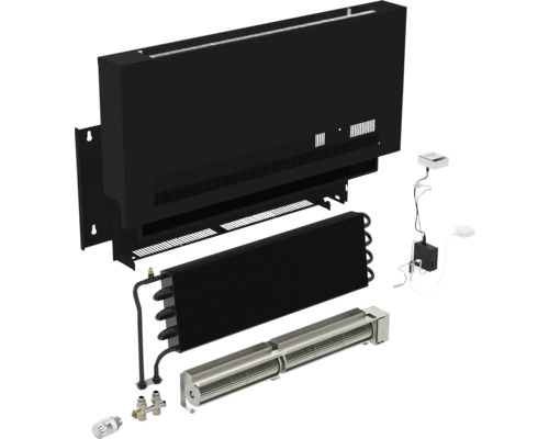 Obrázek radiátorového konvektoru s příslušenstvím pro vytápění a klimatizaci