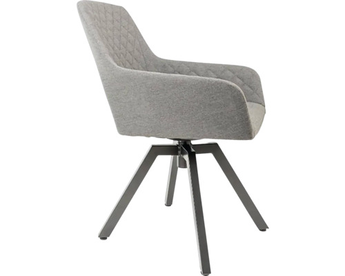 Otočná židle s područkami a látkovým potahem