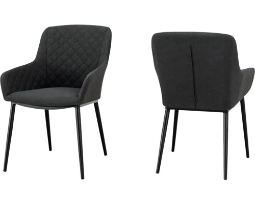 Židle s područkami, čalouněním a kovovýma nohama