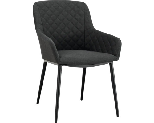 Čalouněné křeslo s kovovými nohami