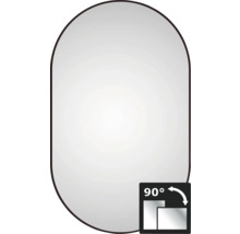 LED zrcadlo do koupelny DSK Black Oval 60x100 cm-thumb-2