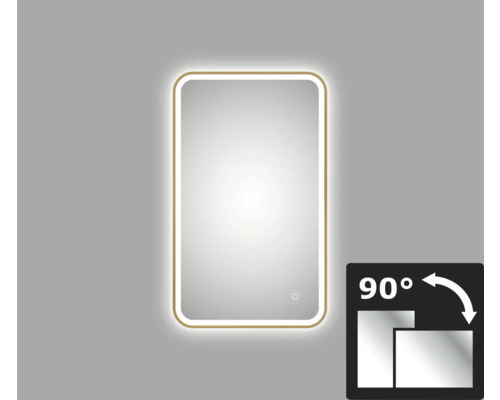 LED zrcadlo do koupelny s osvětlením v rámu DSK Juno 2.0 45 x 75 cm IP 44