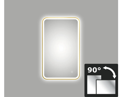 LED zrcadlo do koupelny s osvětlením v rámu DSK Juno 2.0 45 x 75 cm IP 44