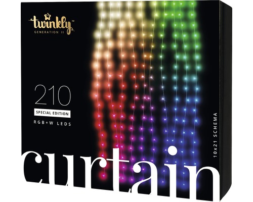 Světelný závěs Twinkly Curtain Special Edition RGBW 210 LED s měničem barev