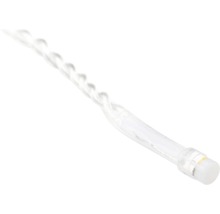 LED světelný řetěz s průhledným kabelem a LED žárovkou