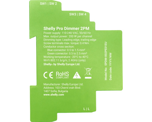Detaily produktu Shelly Pro Dimmer 2PM
