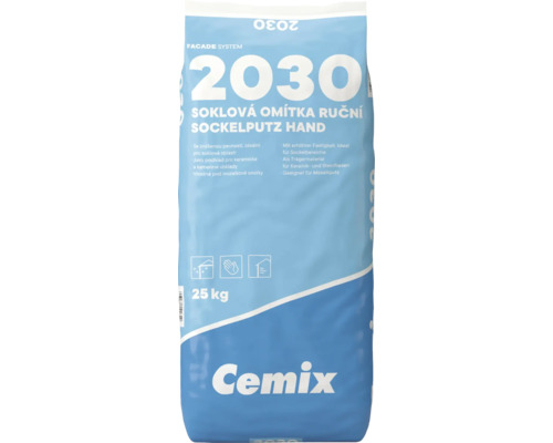 Cementová omítka Cemix soklová 25 kg Balicí systém fasády 2030 omítka na sokl ruční, 25 kg
