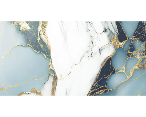 Dlažba imitace mramoru GOLD Ocean Aqua 60x120 cm