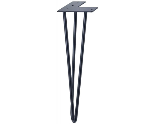 Kovová noha stolu se třemi vzpěrami a montážní deskou