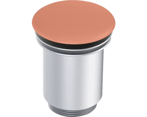 Výpusť Jungborn CLICK CLACK pro umyvadlo bez přepadu 1 1/4" terra pink 168748 Dřezová výpusť se zátkou