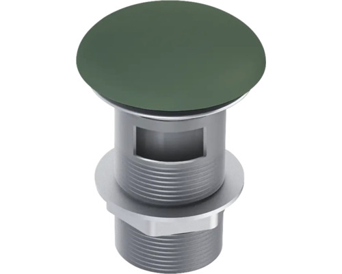 Výpusť Jungborn CLICK CLACK pro umyvadlo s přepadem 1 1/4" forrest zelená 169456 Umyvadlová zátka s kulatým krytem