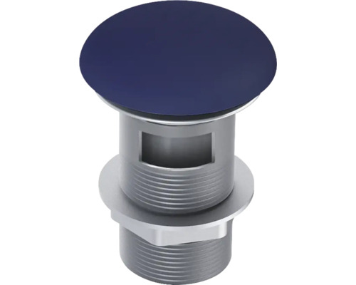 Výpusť Jungborn CLICK CLACK pro umyvadlo s přepadem 1 1/4" navy modrá 169459 Umyvadlová zátka z kovu a plastu