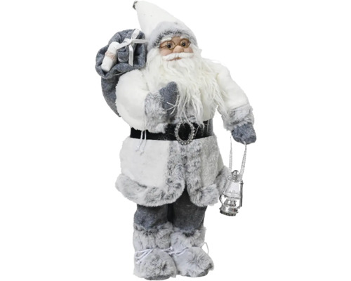 Dekorativní stojící figurka Santa Clause s pytlem a lucernou