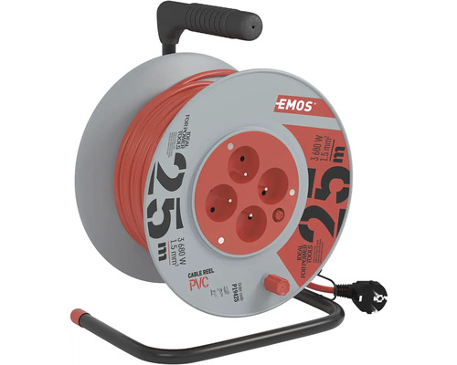 Kabelový buben s 25 metry PVC kabelu