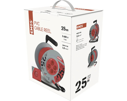 Balení kabelového bubnu EMOS PVC s 25 metry kabelu