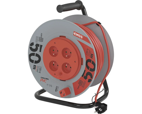 Kabelový buben s 50 metrovým kabelem a čtyřmi zásuvkami