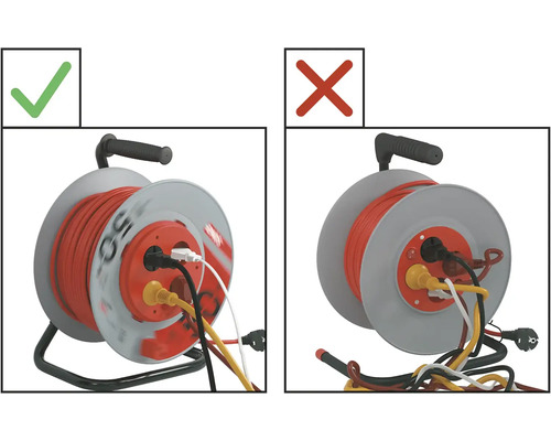 Kabelový buben: správné a nesprávné použití