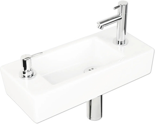 Umyvadlo s baterií a dávkovačem mýdla