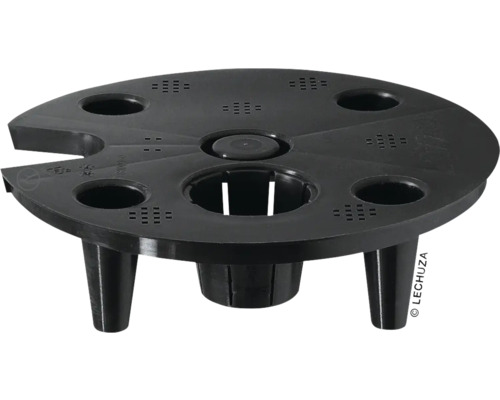 Černá vložka do květináče na bylinky Lechuza s otvory pro ventilaci