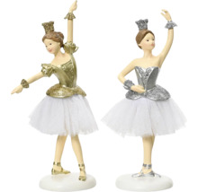 Dvě figurky baletek s tutu a korunou