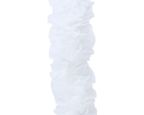 Boa polyester Ø 8 x 150 cm bílé Dekorativní taftová stuha pro ruční práce