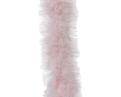 Boa polyester Ø 8 x 150 cm růžové Dekorativní volánková bordura