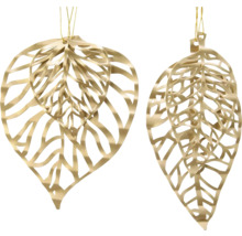 Dvě ozdoby ve tvaru listů k zavěšení