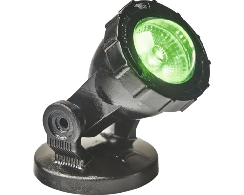 Černé jezírkové svítidlo se zeleným osvětlením