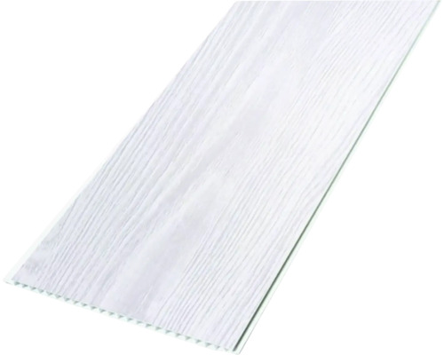 PVC panel LOME obklad na stěnu Jasan bílý 270 x 25 x 0,8 cm Bílé plastové panely s dřevěným vzhledem pro interiér