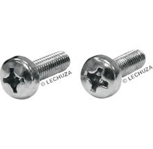 Dva kovové šrouby s různými hlavami šroubů