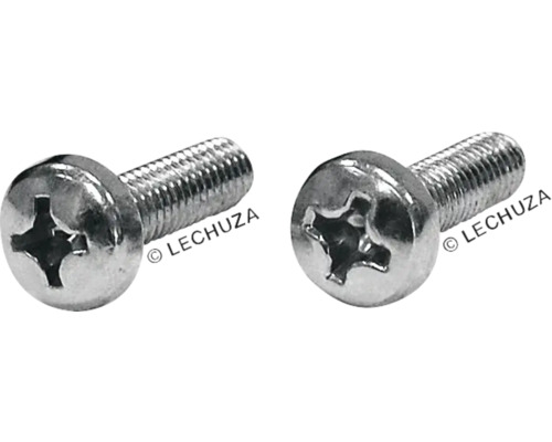 Dva kovové šrouby s různými hlavami šroubů