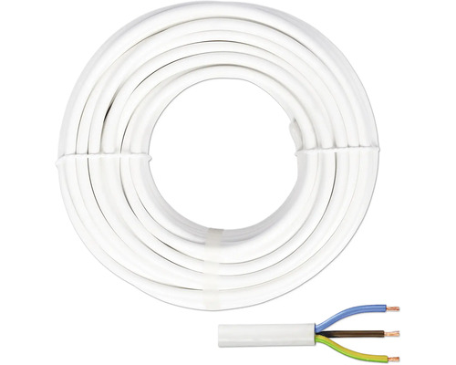 Silový kabel H05 VV-F 3x1 mm² 20 m bílá