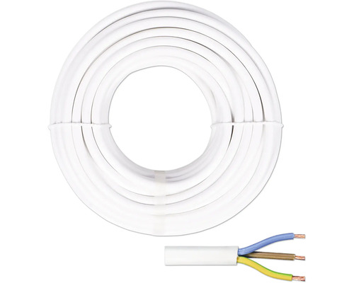 Silový kabel H05 VV-F 3G1,5 mm² 20 m bílá