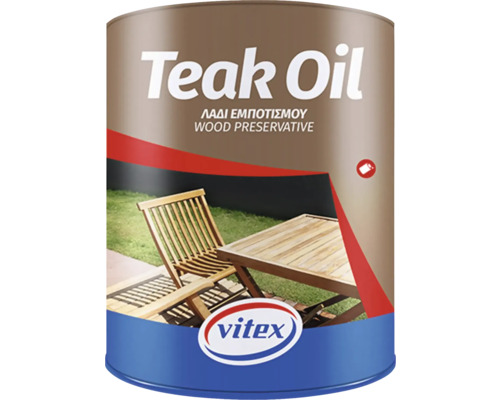 Teakový olej Vitex Teak oil, transparentní 0,75l Teakový olej pro impregnaci dřeva v plechovce od Vitex