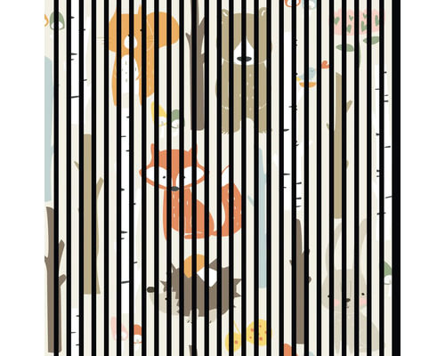 Designový akustický panel DIGI06P 1133x19x1195mm Ilustrace se zvířaty do dětského pokoje
