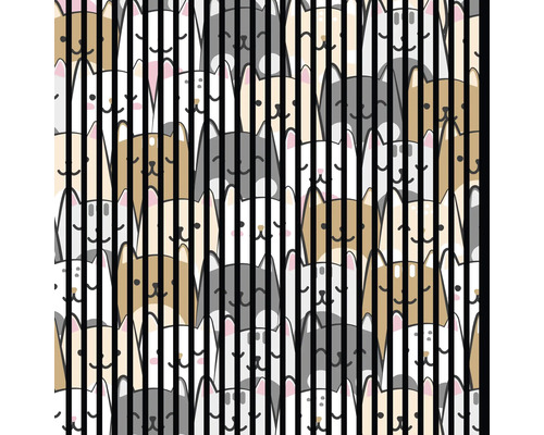 Designový akustický panel DIGI06U 1133x19x1195mm Ilustrace s kočičím vzorem a svislými pruhy