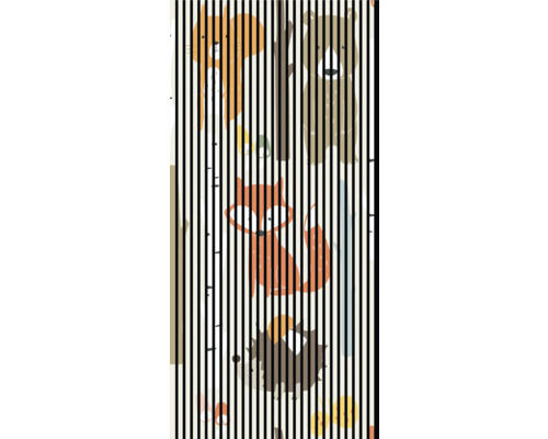 Designový akustický panel DIGI06P 1133x19x2400mm Vertikální žaluzie s motivy zvířat pro děti