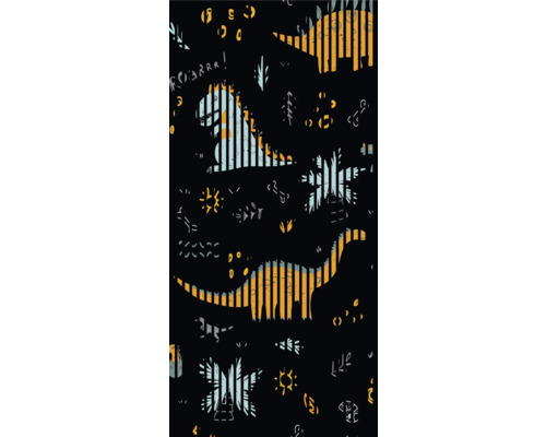 Designový akustický panel DIGI06Q 1133x19x2400mm Textil s dinosauřím vzorem